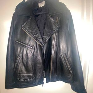 Vince Leather Women’s Biker Jacket Black NWT!